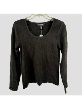 NEW White House Black Market WHBM FORME Top Womens Medium Black Seamless Floral